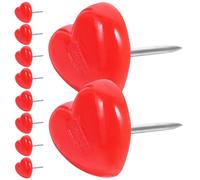 FUOYLOO Push Pins Made of Pp and Iron Thumb Tacks Multi-function 150pcs Heart Shape Red Colour for Marking Locations on Maps and Geography Lessons