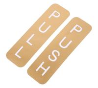 FUOYLOO Push Pull Sign Glass Sticker Door Decal Pvc Stylish Fashionable Golden Not Easy to Deform Privacy Protection Office Use