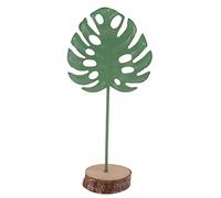 FUOYLOO Realistic Hawaiian Style Resin Ornament Fine Workmanship, Handmade Green Turtle Leaf Desktop Decor for Office and Home Desk Accessories