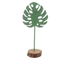 FUOYLOO Realistic Hawaiian Style Resin Ornament Fine Workmanship, Handmade Green Turtle Leaf Desktop Decor for Office and Home Desk Accessories