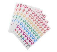 FUOYLOO Repositionable Map Label Stickers 280 Count Assorted Colours for Road Trip Planning and Educational Geography Use