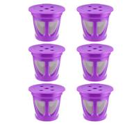 FUOYLOO Reusable Coffee Capsule Filters with and Stainless Steel Material for Coffee Makers 6pcs Integrally Formed Cover Saving Design for Home Kitchen and Shop Use
