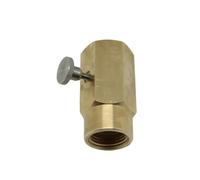 FUOYLOO Reusable Metal Tr21-4 to Cga-320 Co2 Tank Connector Adapter for Soda Machine, Practical Golden Sparkling Water Machine Part for Efficient Gas Conversion Random Color
