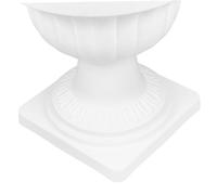 FUOYLOO Roman Style European Plastic Planter Urn, Vintage White Flower Pot 30cm Height, Creative Floral Container for Indoor Plants and Succulents, Decorative Flower Holder