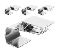 FUOYLOO Rug Clips 4Pcs Heavy Duty Metal Carpet Grippers for Wall Hanging Tapestry and Quilt Display Silver Blanket Hooks Suitable for Home and Office