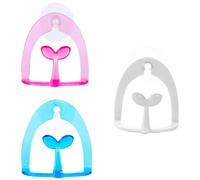 FUOYLOO Scouring Pad Holder and Washcloth Drain Rack 3Pcs Suction Cup Storage for Kitchen Sink Organisation Random Colour Plastic Material