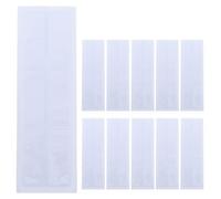 FUOYLOO Self-Adhesive PVC Label Holders 7.5x3.2cm 80pcs with Blank Paper Inserts Adhesive Shelf Pockets for Office, Retail, Library and Home Organization