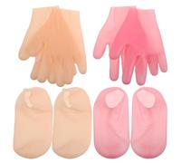 FUOYLOO Silicone Foot and Hand Mask Socks Set for Moisturizing and Fatigue Relaxing Multifunctional Use for Beauty Salons and Foot Massage Centers Hydrating Gloves for Dry Skin Care