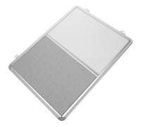FUOYLOO Silver Wall Mounted Whiteboard and Lint Bulletin Board Combo, Multi-Function Display Board that Holds Memos and Reminders, for Drawing and Decoration