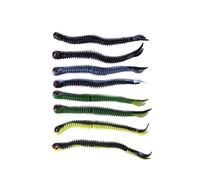 FUOYLOO Simulation Fishing Lures 8Pcs 12.4Cm Soft Sandworm Baits with Weighted Design for Sea Fishing Use Random Color