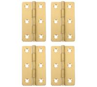 FUOYLOO Small Piano Hinges 4Pcs Copper Mini Butt Hinges 45X27Mm for Wooden Cabinet Doors Jewelry Box Repair DIY Hardware