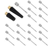 FUOYLOO Sports Ball Inflator Needles 32Pcs Set with Sturdy Plastic and Metal Valve Adapters for Football Basketball Soccer Volleyball Training Sessions