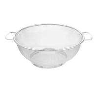 FUOYLOO Stainless Steel Colander Mesh Strainer Rice Rinser Strainer Silver Fine Mesh Liquid Filtration Hands-Free Use for Salad Cleaning and Cooking