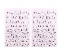 FUOYLOO Stamp Set with Protective Acetate Sheet 2pcs Black TPR Self Clinging Repositionable Stamps for DIY Scrapbooking and Photo Album Planners