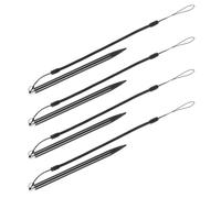 FUOYLOO Stylus Pens with Smooth Writing and Precise Control for Resistive Screens Black 4pcs Aluminium and Abs Material, Includes Spring Lanyard for Pos Machines