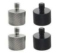 FUOYLOO Tripod Screw Thread Adapter Precision Crafted Aluminium Alloy 4pcs 1/4 Female to 5/8 Male Easy to Use for Mic Holder Compatible with Camera Accessories