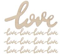 FUOYLOO Unfinished Wood Love Cutouts Beige 30pcs with Intricate Hollow Patterns Wooden Craft Embellishments for Valentine's Day Decoration and Home Ornaments, for Scrapbooking and