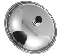FUOYLOO Universal Stainless Steel Pot Lid 36Cm with Anti-Scald Design, Splash Guard for Frying Pans and Woks Assorted style