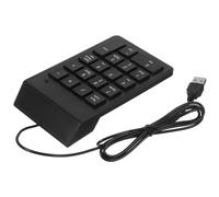 FUOYLOO USB Wired Number Keyboard with 19 Keys Portable Numeric Keypad for Laptop, Compact Plastic Design with Quick Input Function Suitable for Banking and Finance