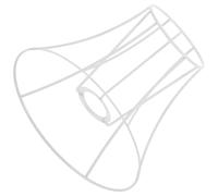 FUOYLOO Versatile Metal Lampshade Frames Simple Structure, White Decorative Lamp Shade Frame Wire for Living Space and DIY, Classic Traditional Style Metal Lamp Guard