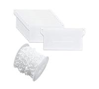 FUOYLOO Vertical Blind Bottom Plate Set 20 Pieces Plastic Curtain Parts 10M Beads Strip for Home Window Treatment Curtains Repair Kit