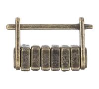 FUOYLOO Vintage Antique Combination Padlock Zinc Alloy Carved Word Retro Security Lock for Cabinet Drawers Suitcase Box with 5-dial Code, Small Ancient Style Lock for Home Supplies