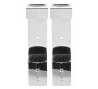 FUOYLOO Wall Mount Soap Holder: Shampoo Dispenser Bottle Rack - Stainless Steel Adhesive Bracket - for Women Bathroom Kitchen Hand Pump Conditioner Lotion Container