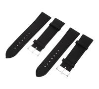 FUOYLOO Watch Band Replacement 20Mm Faux Leather Double-Sided Strap for Men and Women, Adjustable Black Wristband for Everyday Use, Pair of 2