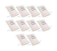 FUOYLOO White Cloth Drawstring Bags and Convenient Carrying Feature 10pcs Elegant Hangover Bachelorette Party Favour Pouches with Chic Decoration for Weddings and Parties