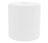FUOYLOO White Cylinder Lamp Shade Glass Drum Lampshade with Soft Light Diffusion Shatter-Resistant Design Modern Refined Aesthetic for Pendant Lights and Dining Areas