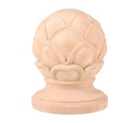 FUOYLOO Wood Finials Solid Wood Staircase Finial Classic European Inspired Design Elegant Craftsmanship Easy Installation Beige Colour for Home Decoration