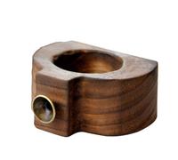 FUOYLOO Wooden Backflow Incense Cone Holder for Aromatherapy and Relaxation, Coffee Colour Desktop Incense Burner to Sleep Quality and Meditate in Study Or Hotel