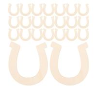 FUOYLOO Wooden Horseshoe DIY Cutouts 30Pcs Unfinished Wood Shapes for Hand-Painted Craft Decor and Rustic Party Use