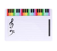 FUOYLOO Writable Stave Whiteboard Music Teaching Erasable Practice Tool Small Size Plastic Note Board for Beginners and Classroom Use
