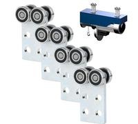 Fuperoo 2 Wheel Trolleys Rollers.Bearing Trolley Assembly.The top of The Trolley has Room for Set Screws, Allowing The use of a 1-5/8" high Strut Channel