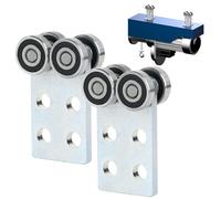Fuperoo 4 Wheel Trolley Assembly Rollers.Bearing Trolley Assembly.The top of The Trolley has Room for Set Screws, Allowing The use of a 1-5/8" high Strut Channel or Higher Metal Strut Channel.