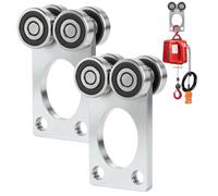 Fuperoo 4 Wheel Trolley Assembly Rollers.Bearing Trolley Assembly.The top of The Trolley has Room for Set Screws, Allowing The use of a 1-5/8" high Strut Channel