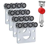 Fuperoo 8Wheel Trolley Assembly Rollers.Bearing Trolley Assembly.The top of The Trolley has Room for Set Screws, Allowing The use of a 1-5/8" high Strut Channel