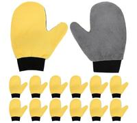 FUPMILPHRANX 12 Pcs Paint Mitt Gloves Cleaning and Dusting Mitt with Thumb Painter's and Decorating Gloves Reusable Coral Fleece Car Wash Mitt Deck Stain Applicator for Painter Decorators