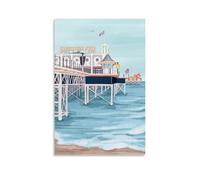 FUPMTKLT Brighton Pier East Sussex Beach Travel Art Poster Canvas Poster Bedroom Decor Landscape Office Room Decor Gift 16x24inch(40x60cm)