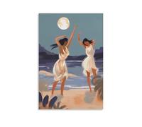 FUPMTKLT Dancing Under The Moonlight Poster Modern Art Abstract Art Poster The Rave Poster The Dance Wall Art Poster Canvas Poster Bedroom Decor Landscape Office Room Decor Gift 08x12inch(20x30cm)