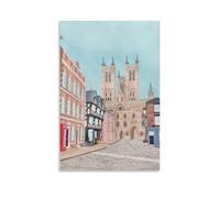 FUPMTKLT Lincoln Cathedral Travel Art Poster Canvas Poster Wall Art Decor Print Picture Paintings for Living Room Bedroom Decoration 08x12inch(20x30cm)