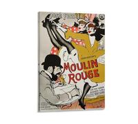 FUPMTKLT Moulin Rouge Cabaret Vintage Dancer Canvas Poster Bedroom Decor Landscape Office Room Decor Gift 16x24inch(40x60cm)
