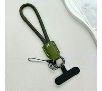 FUPOHUA Nylon Wrist Mobile Phone Lanyard Pu Leather Head Braided Short Anti-drop Mobile Phone Rope Clip Mobile Phone Shell Rope