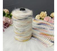 FUPOHUA Yarn 500g/Group Mohair Rainbow Candy Color Wool Blended Yarn Autumn And Winter Hat Scarf Sweater DIY Knitting Thick Line