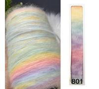 FUPOHUA Yarn 500g/Group Mohair Rainbow Candy Color Wool Blended Yarn Autumn And Winter Hat Scarf Sweater DIY Knitting Thick Line