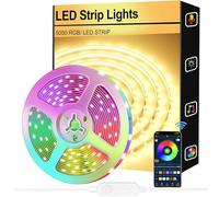 FUPT LED Strip Light 2M, 5050 RGB LED Strips, Music Sync Color Changing,Convenient Single Button Dimmable LED Lights for Bedroom, Living Room, TV, Kitchen,Party