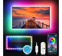 FUPT TV Light Strip,9.8FT LED Backlights,90 led lamp Beads,RGB Music Sync Lights for 32-60 Inch TV Behind, Rainbow Color with Remote APP Control USB Strip Lights for Room Xmas Decor