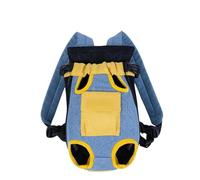 FUPWYKWH Dog Backpack Carrier Pet Bag Dog Bag Portable Travel Backpack Outing Cat Mesh Chest Four-Legged Backpack-Blue-S