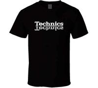 fuqi Technics T Shirt 1200 Turntable Music House Techno Electronic Hip Hop New Black XXL